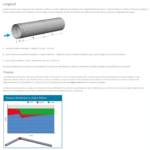 Longitud y presión de conductos de tela textil para aire