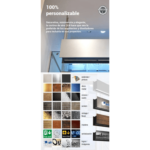 Cortina de aire decorativa 100 % personalizable con distintos acabados y materiales, diseñada para integrarse en proyectos arquitectónicos y espacios comerciales de alto diseño.